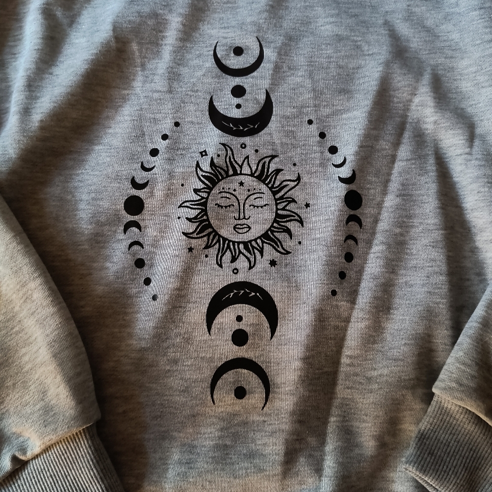 ✨🩶 grey celestial sweatshirt (lightweight) - Picture 3 of 4